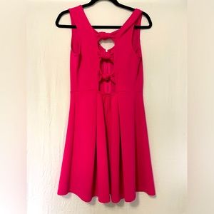 Pink party dress with adorable bow detail